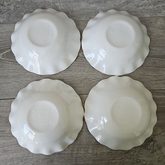 Pier 1 One Imports Marble Wave Turquoise Melamine Coastal Beach Lake 4 Bowl Set - Picture 6 of 9